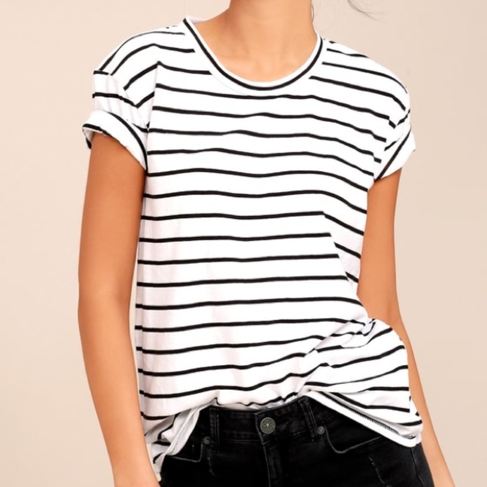 Amuse Society striped cotton top